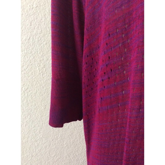 Torrid Plus Cardigan Sweater Duster Striped Stretch Knit - Picture 9 of 11